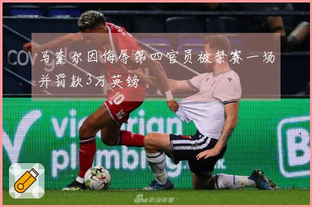 马奎尔因侮辱第四官员被禁赛一场并罚款3万英镑